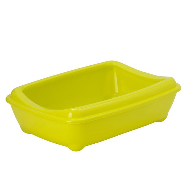 Moderna Бельгия Arist-O-Tray Large туалет с бортиком для кошек, лимонный