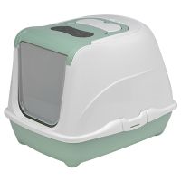 Moderna Бельгия Flip Cat Jumbo закрытый туалет для кошек, с откидной крышкой, светло-зеленый