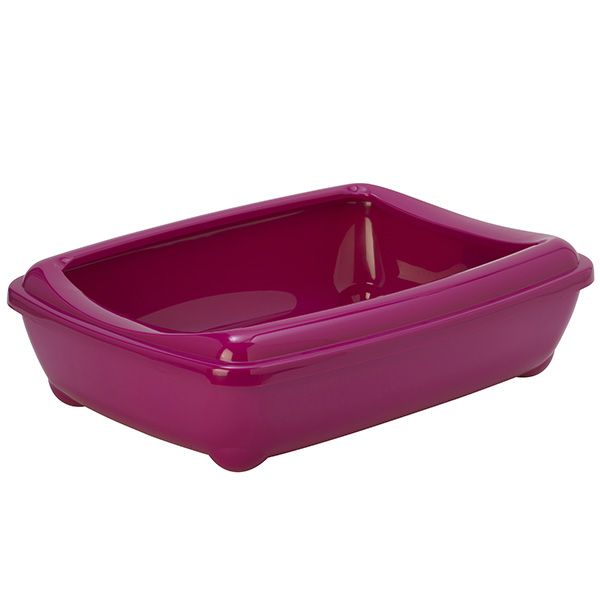 Moderna Бельгия Arist-O-Tray Jumbo туалет с бортиком для кошек, ярко-розовый