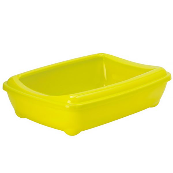 Moderna Бельгия Arist-O-Tray Jumbo туалет с бортиком для кошек, лимонный