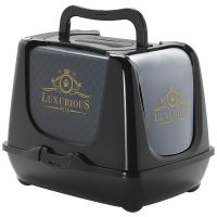 Moderna Бельгия Trendy Cat Luxurious закрытый туалет для кошек, черный