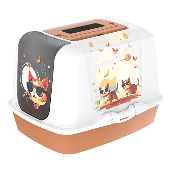 Moderna Бельгія Trendy Cat Indy&Louise закритий туалет для котів, карамель