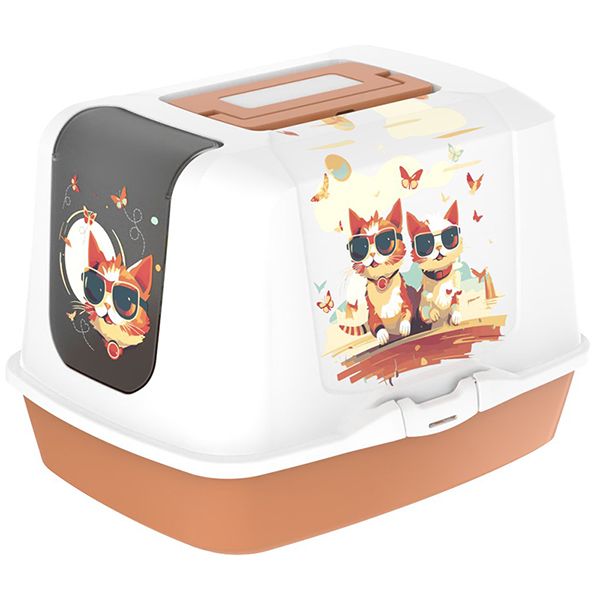 Moderna Бельгия Trendy Cat Indy&Louise закрытый туалет для кошек, карамель