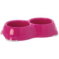 Moderna Бельгия Double Smarty Bowl двойная миска для собак и кошек, ярко-розовый