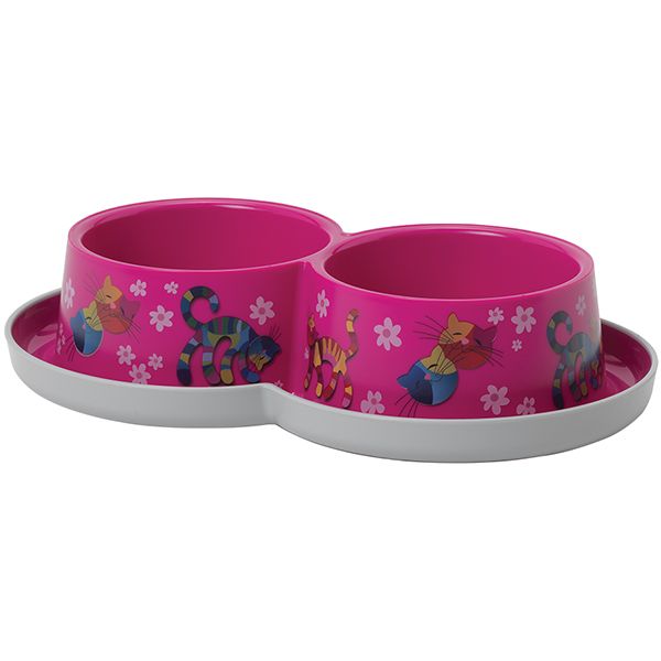 Moderna Бельгия Double Trendy Dinner Friends Forever двойная миска для кошек, розовый