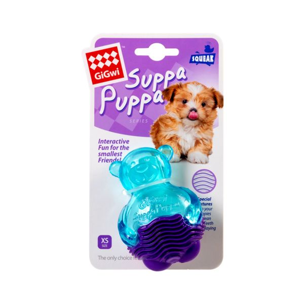 GiGwi Китай Игрушка для собак, Мишка с пищалкой Suppa Puppa, резина