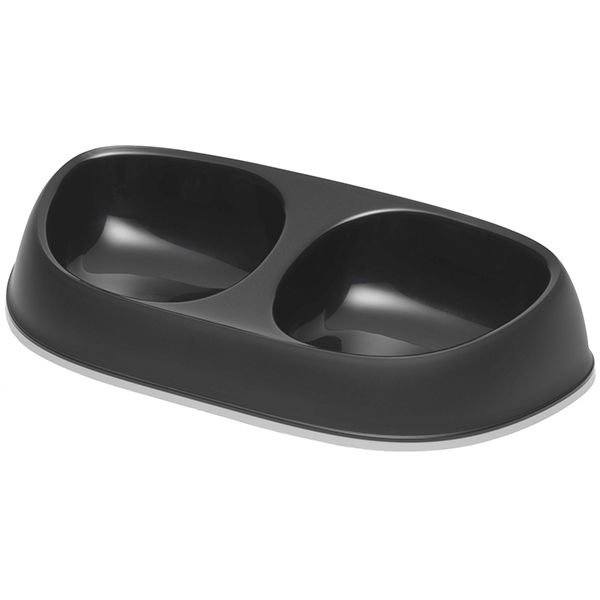 Moderna Бельгія Double Sensibowl подвійна миска для котів, чорний