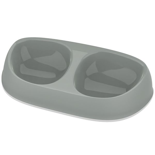 Moderna Бельгія Double Sensibowl подвійна миска для котів, оливковий