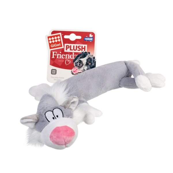 GiGwi Китай Игрушка для собак Кот с пищалкой Plush Friendz, плюш