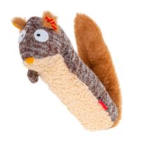 GiGwi Китай Игрушка для собак Белка с пищалкой Plush Friendz, текстиль