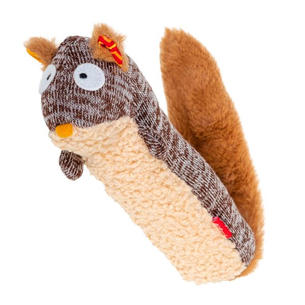GiGwi Китай Іграшка для собак Білка з пищалкою Plush Friendz, текстиль