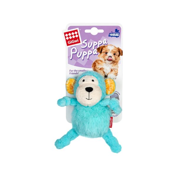 GiGwi Китай Игрушка для собак Обезьянка с мячиком внутри Suppa Puppa, текстиль