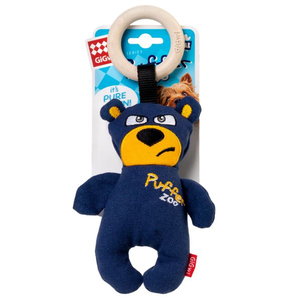 GiGwi Китай Игрушка для собак Медведь с пищалкой Puffer zoo, текстиль
