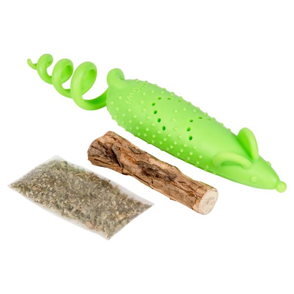 GiGwi Китай Игрушка для кошек Мышка резиновая Refillable Catnip, резина