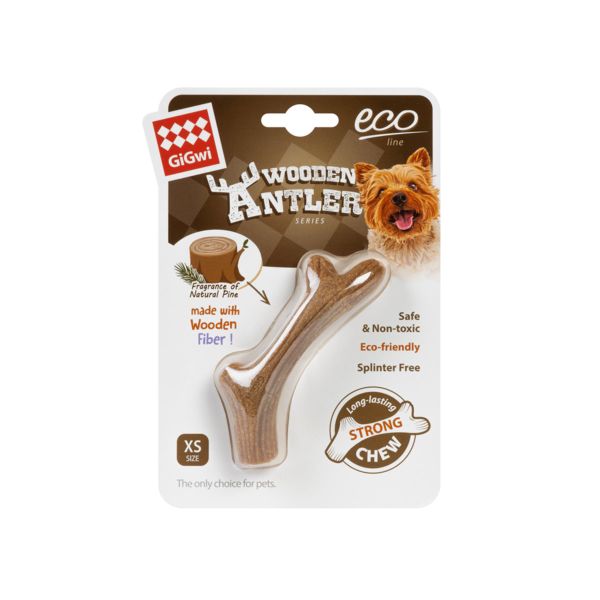 GiGwi Китай Игрушка для собак Рог жевательный Wooden Antler, дерево