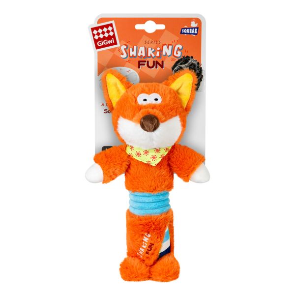 GiGwi Китай Игрушка для собак Лис с большой пищалкой Shaking Fun, текстиль