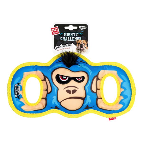GiGwi Китай Игрушка для больших собак Горилла с пищалкой MIGHTY CHALLENGE, износостойкий текстиль