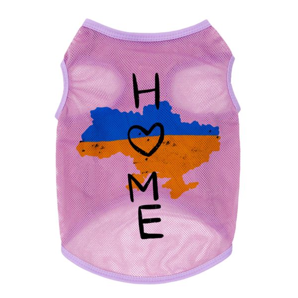 WAUDOG Украина Майка для собак Clothes рисунок "Дом", сетка, розовый