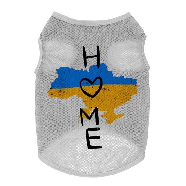 WAUDOG Украина Майка для собак Clothes рисунок "Дом", сетка, серый