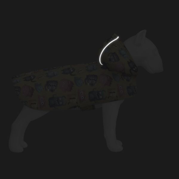 WAUDOG Украина Дождевик-накидка с капюшоном для собак Clothes, рисунок "Мохнатые монстры"