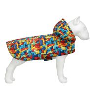 WAUDOG Украина Дождевик-накидка с капюшоном для собак Clothes, рисунок "Блоки"
