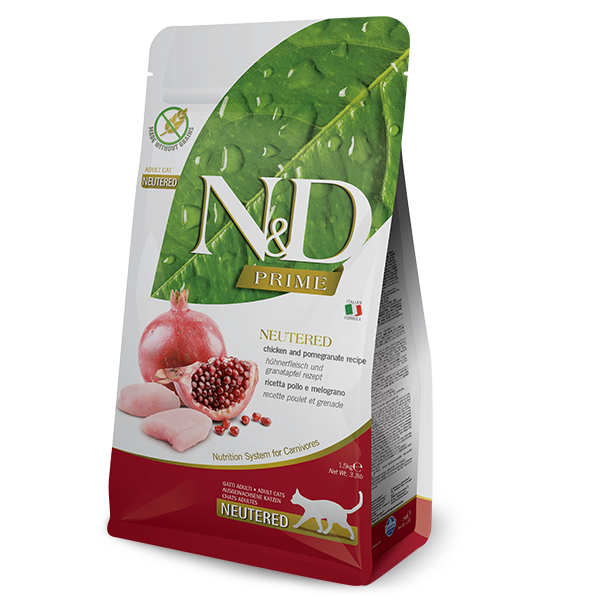 Сухий корм Farmina Сербія N&D Grain Free PRIME для стерилізованих котів з куркою і гранатом
