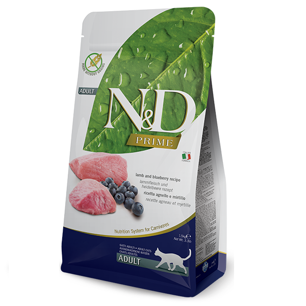 Сухий корм Farmina Сербія N&D Grain Free PRIME для дорослих котів з ягням і чорницею