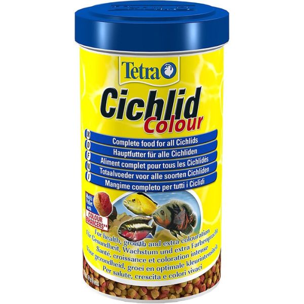 Tetra Германия Корм Cichlid Colour для аквариумных рыб в гранулах