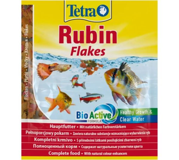 Tetra Германия Корм для рыб Rubin хлопья для улучшения окраски рыб