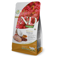 Сухий корм Farmina Сербія N&D Grain Free Quinoa для краси шкіри та шерсті котів  при харчовій алергії з перепелом, кіноа, кокосом та куркумою