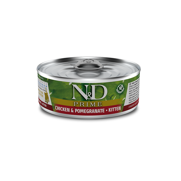 Вологий корм Farmina Сербія N&D Grain Free PRIME для кошенят з куркою та гранатом