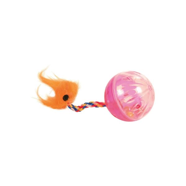 Trixie Германия Игрушка для кошек, "Мячики шуршевые с хвостом", 2 штуки