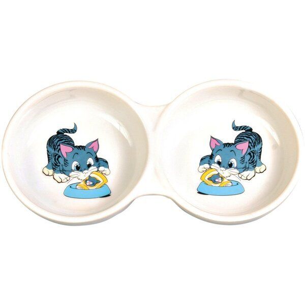 Trixie Німеччина Миска подвійна для котів, керамічна