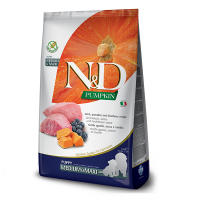 Сухой корм Farmina Сербия N&D Grain Free PUMPKIN для щенков средних и крупных пород с ягненком, черницей и тыквой