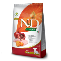 Сухой корм Farmina Сербия N&D Grain Free PUMPKIN для щенков малых пород с курицей, гранатом и тыквой