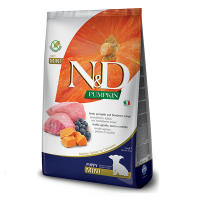Сухой корм Farmina Сербия N&D Grain Free PUMPKIN для щенков малых пород с ягненком, черницей и тыквой