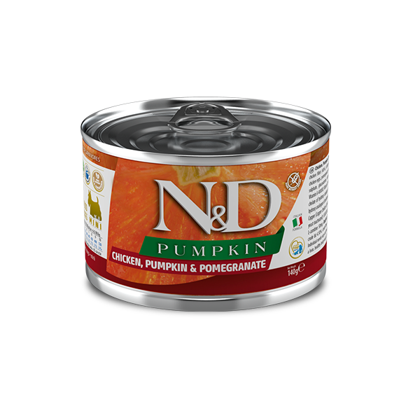 Влажный корм Farmina Сербия N&D Grain Free PUMPKIN для взрослых собак малых пород с курицей, гранатом и тыквой