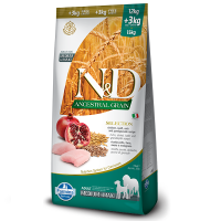 Сухой корм Farmina Сербия N&D Low Grain для взрослых собак средних и крупных пород с курицей и гранатом