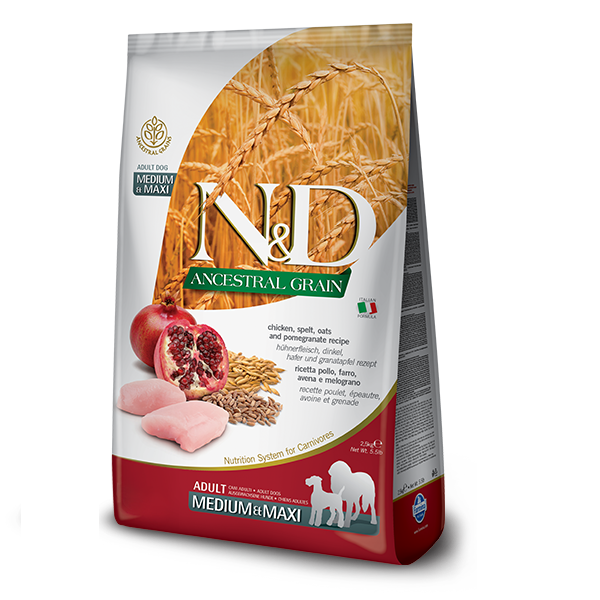 Сухий корм Farmina Сербія N&D Low Grain для дорослих собак середніх та великих порід з куркою та гранатом