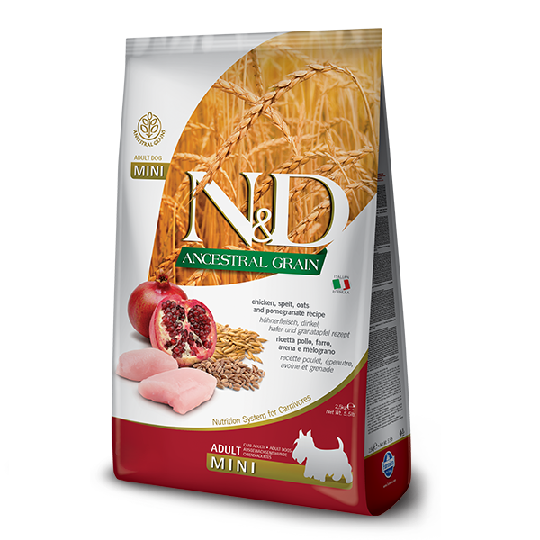 Сухой корм Farmina Сербия N&D Low Grain для взрослых собак малых пород с курицей и гранатом