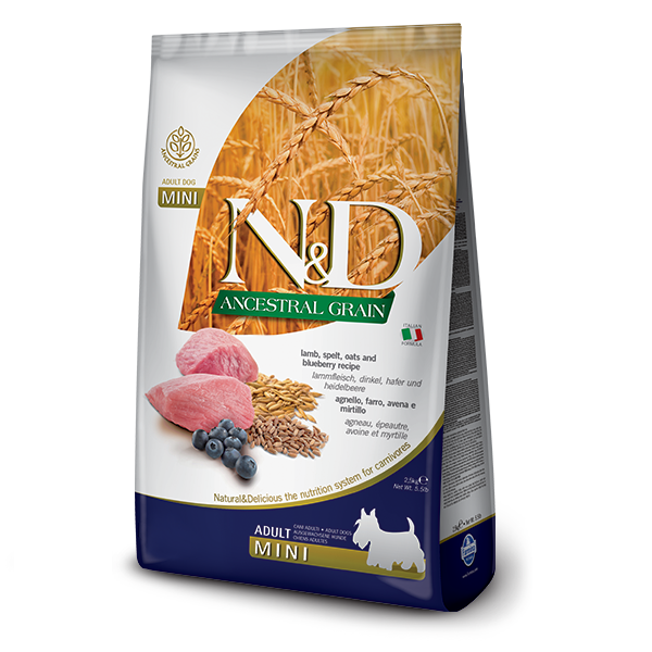 Сухий корм Farmina Сербія N&D Low Grain для дорослих собак малих порід з ягням та чорницею
