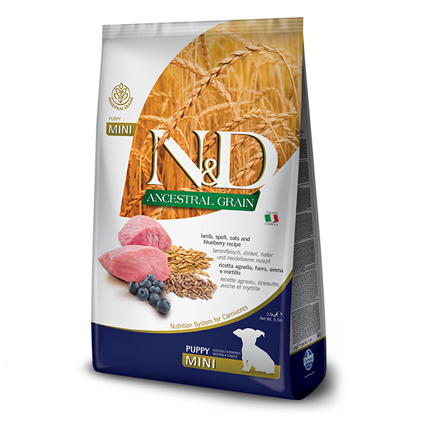 Сухий корм Farmina Сербія N&D Low Grain для цуценят малих порід з ягням та чорницею
