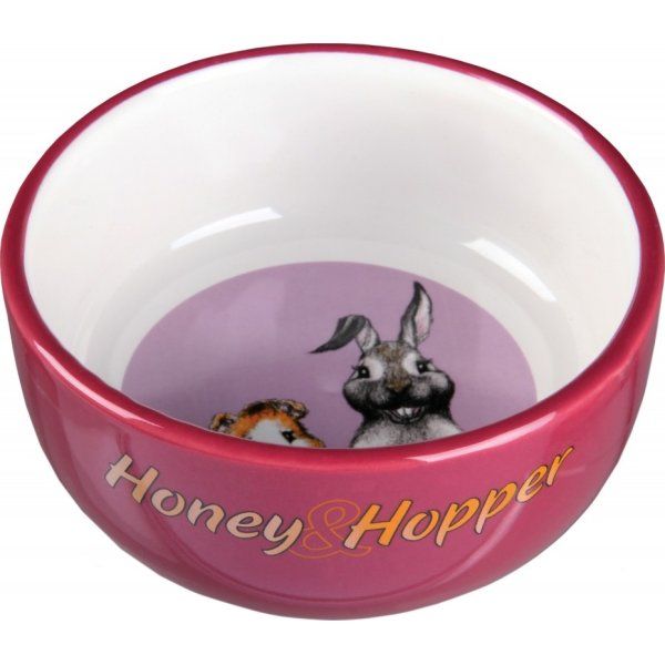 Trixie Германия Миска керамическая для хомяка, "Honey&Hopper"