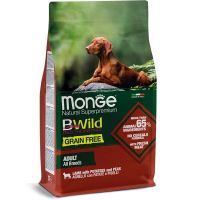 Сухой корм Monge Италия Dog Be Wild беззерновой для собак с ягненком