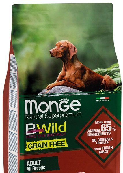 Сухой корм Monge Италия Dog Be Wild беззерновой для собак с ягненком