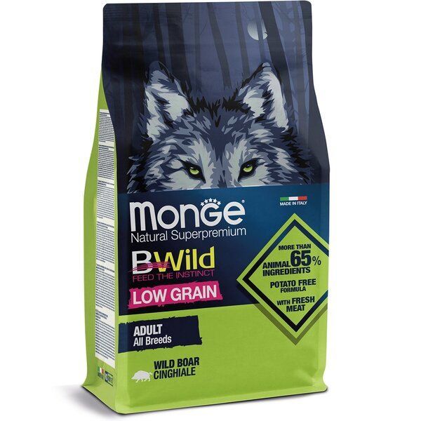 Сухой корм Monge Италия Dog Be Wild для собак с диким кабаном