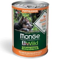 Влажный корм Monge Италия Dog Wet Be Wild беззерновой для щенков с уткой, тыквой и цуккини