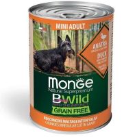 Влажный корм Monge Италия Dog Wet Be Wild беззерновой для собак малых пород с уткой, тыквой и цуккини