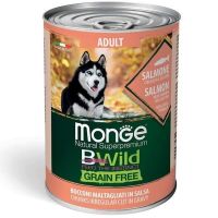 Влажный корм Monge Италия Dog Wet Be Wild беззерновой для собак с лососем, тыквой и цуккини