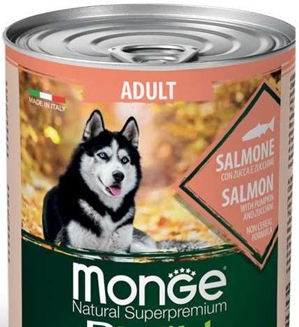 Влажный корм Monge Италия Dog Wet Be Wild беззерновой для собак с лососем, тыквой и цуккини